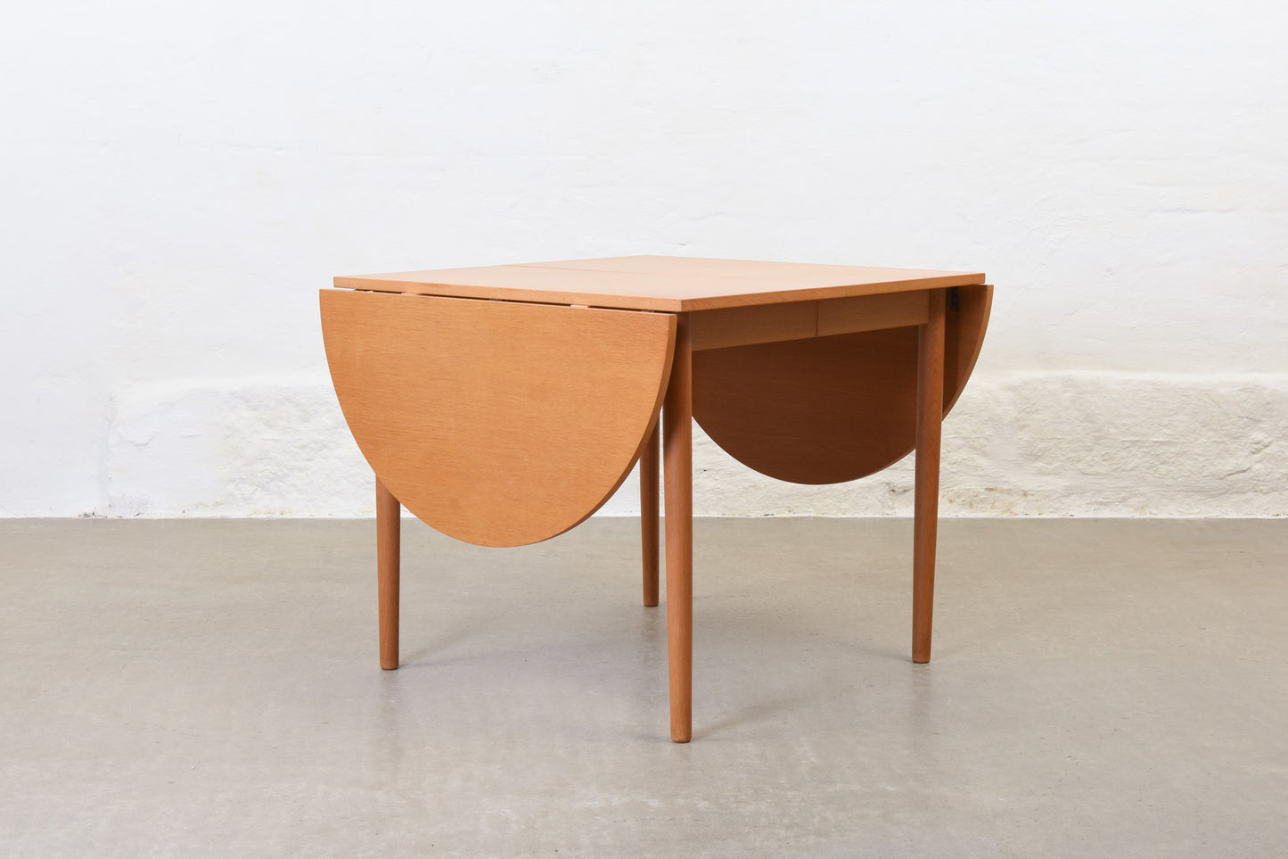 1960s drop leaf dining table in oak