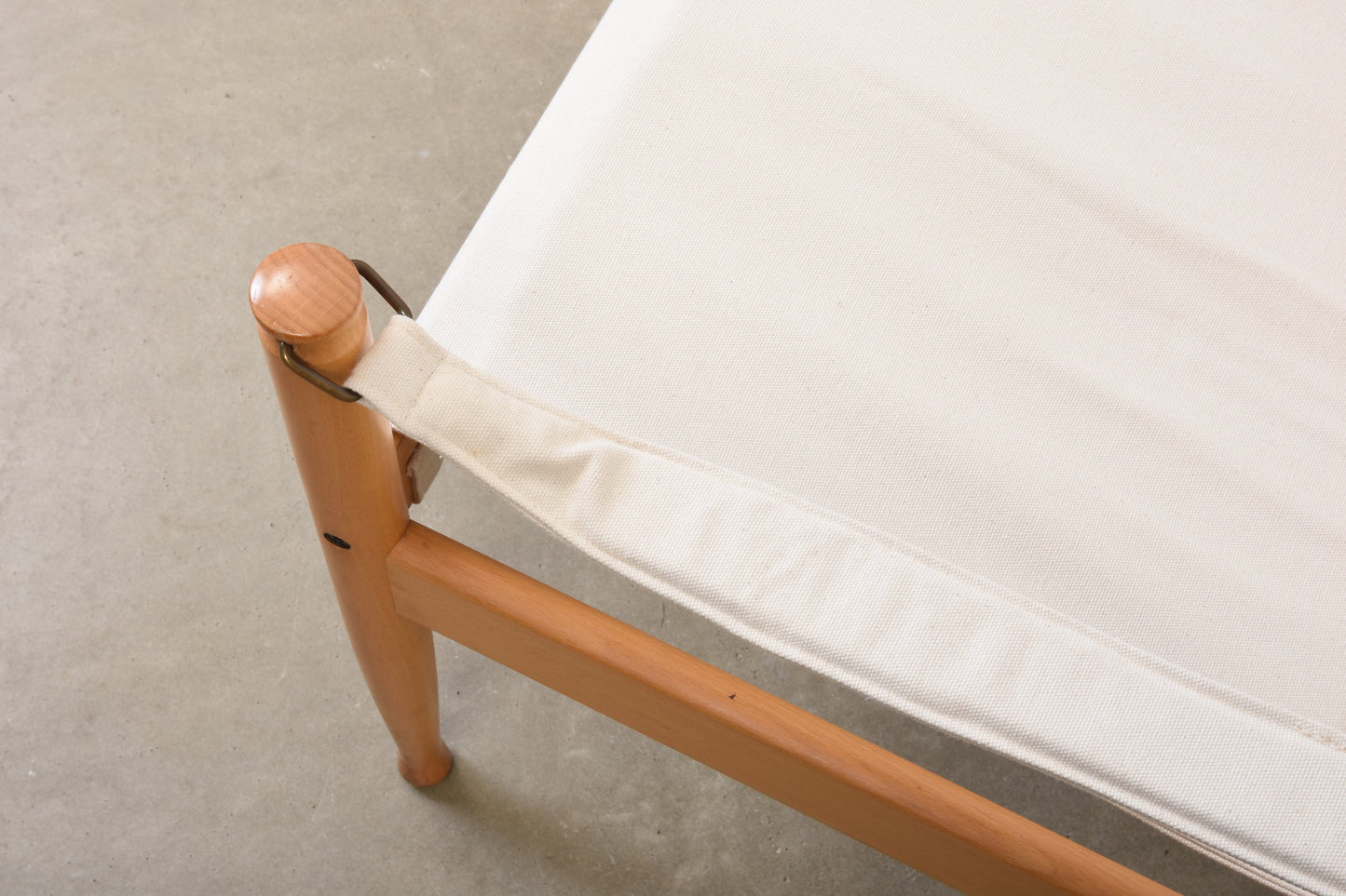 Newly reupholstered: 1960s safari chair by Erik Wørts