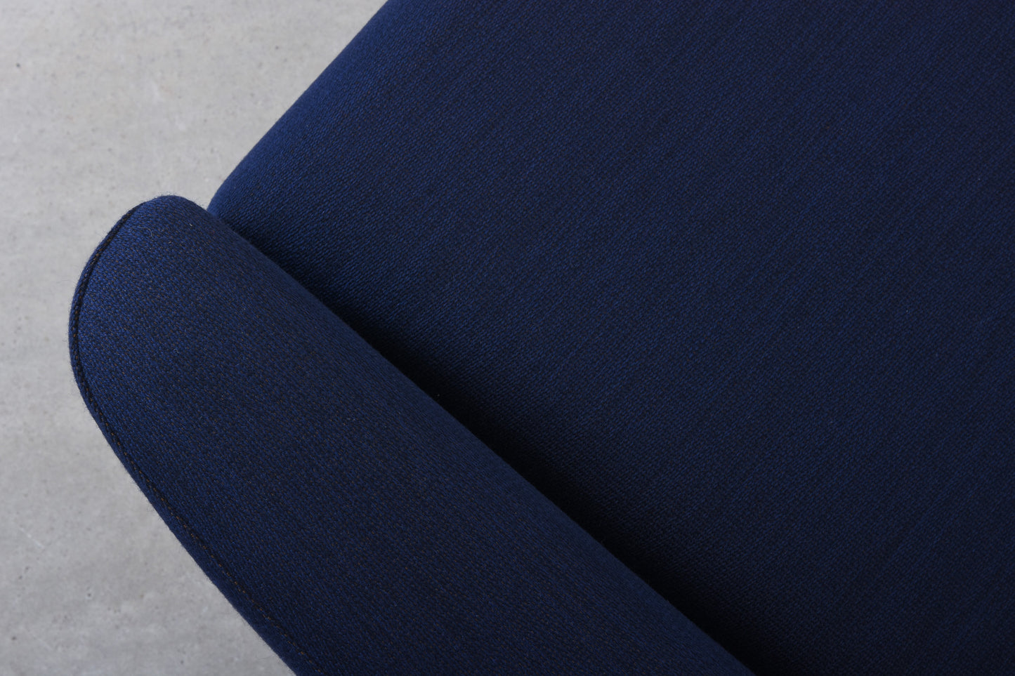 Newly reupholstered: 1960s low back lounger in wool