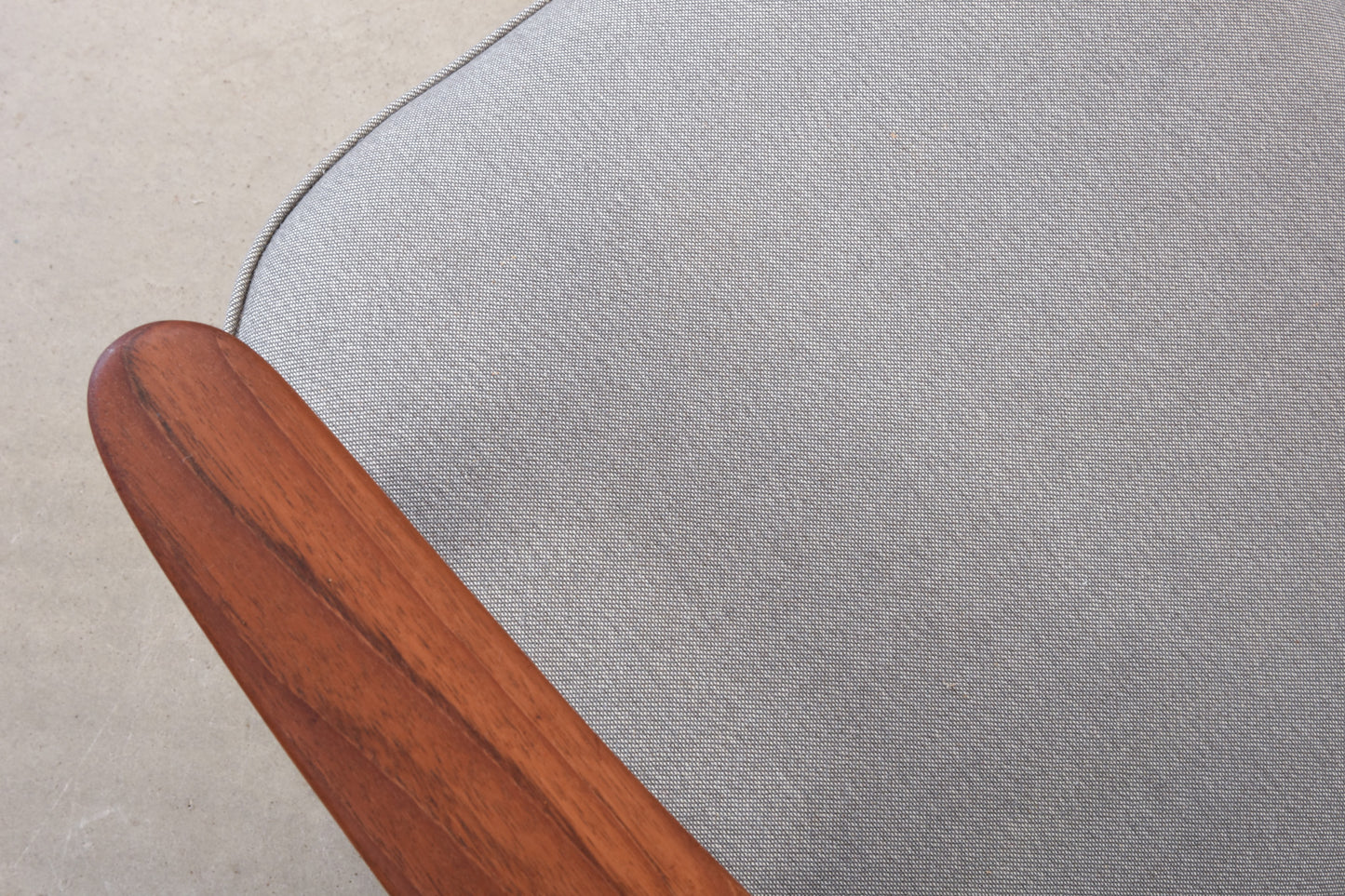 Newly reupholstered: 1960s teak armchair by Erik Kirkegaard