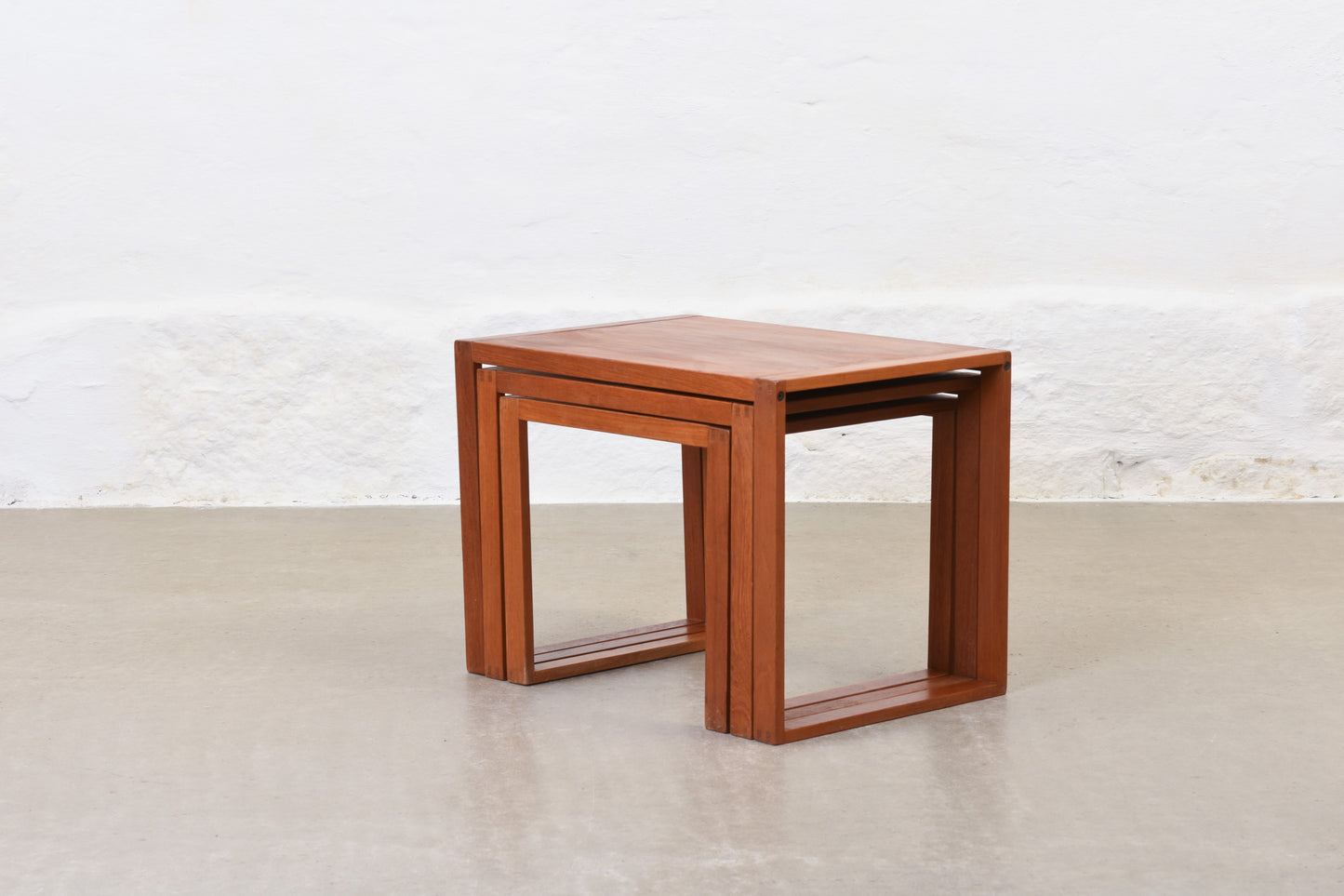 1960s nest of teak tables by Trioh Møbler