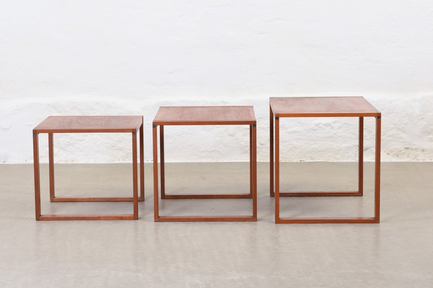 1960s nest of teak tables by Trioh Møbler