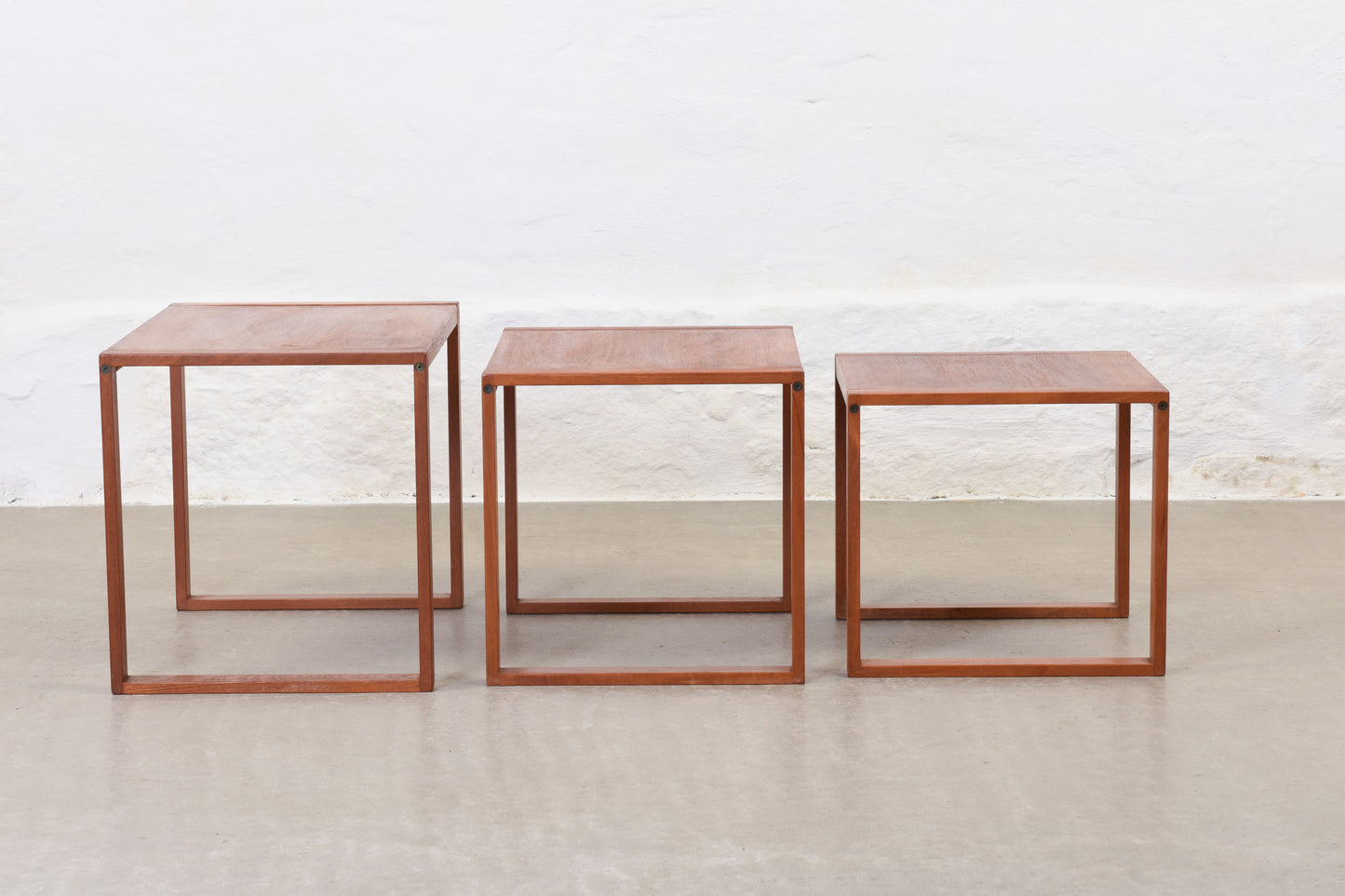 1960s nest of teak tables by Trioh Møbler