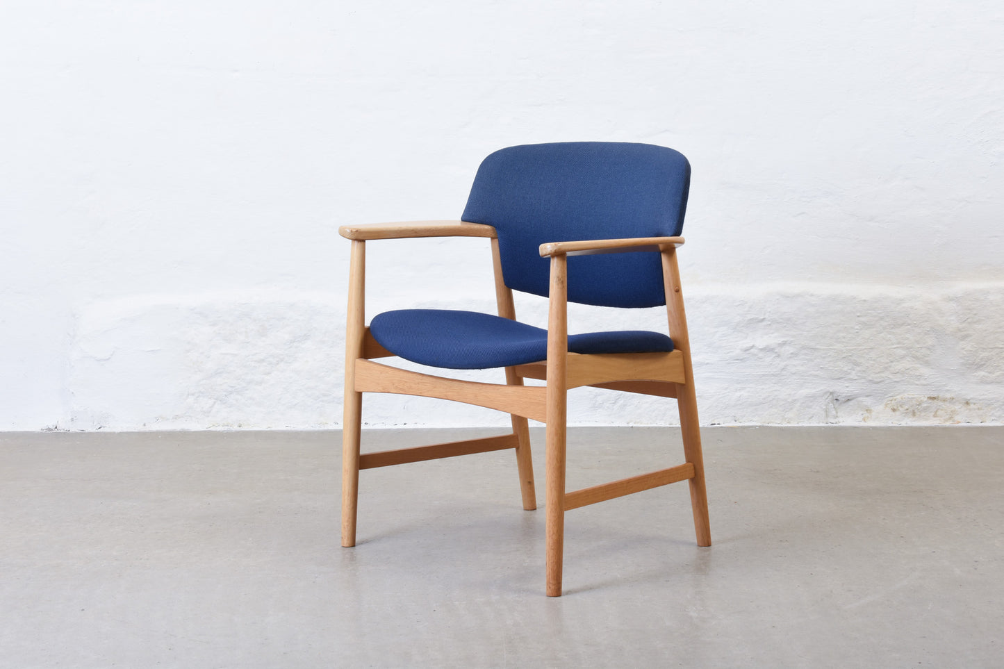 Three available: Oak armchairs by Ejner Larsen & Aksel Bender Madsen