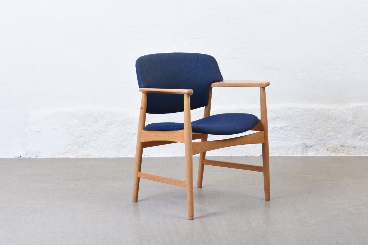 Three available: Oak armchairs by Ejner Larsen & Aksel Bender Madsen