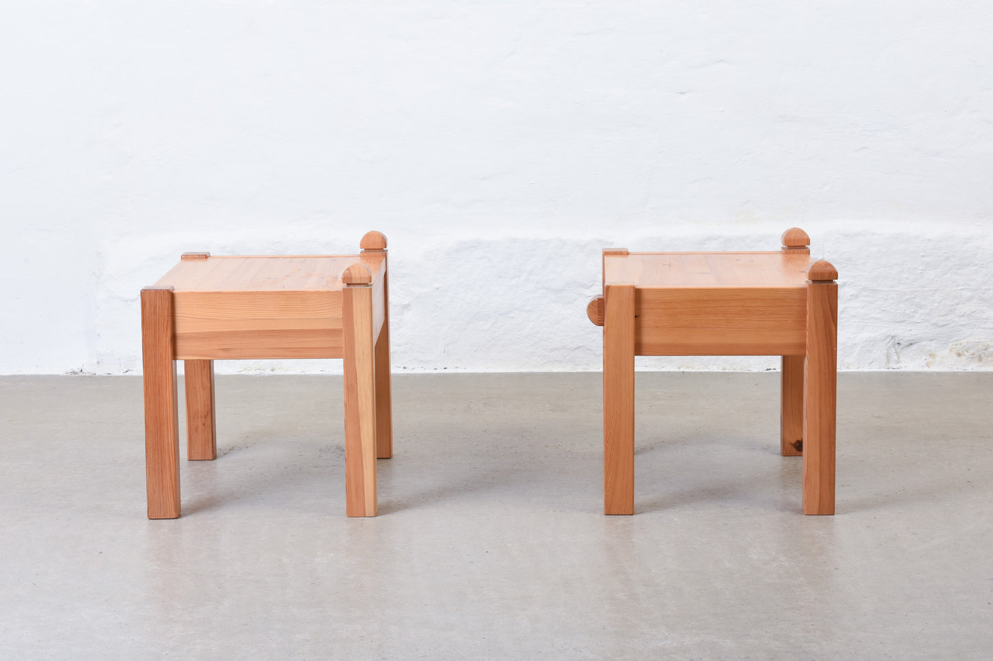 1970s pair of bedside tables in pine by NC Möbler