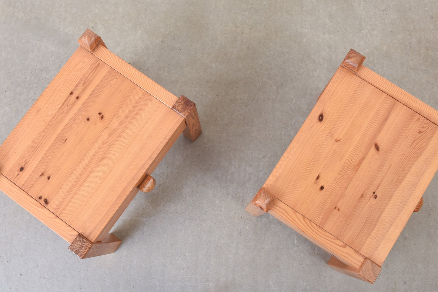 1970s pair of bedside tables in pine by NC Möbler