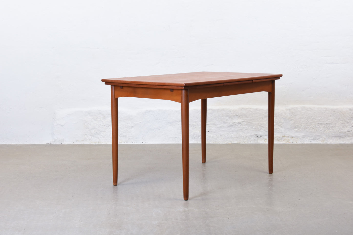 1960s extending dining table in teak - 116L cm