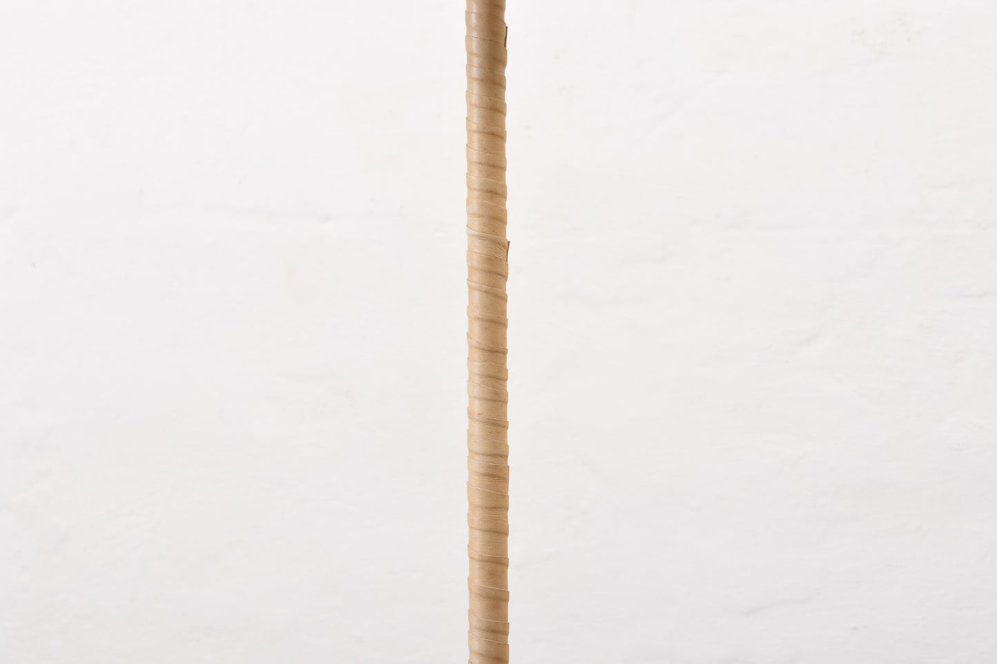 1970s brass + leather floor lamp by ABO Randers