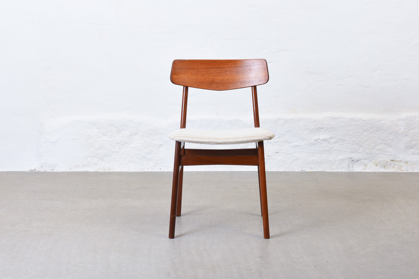 Newly reupholstered: 1960s teak dining chair