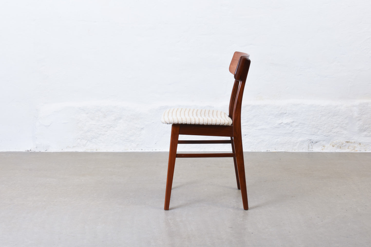 Newly reupholstered: 1960s teak dining chair