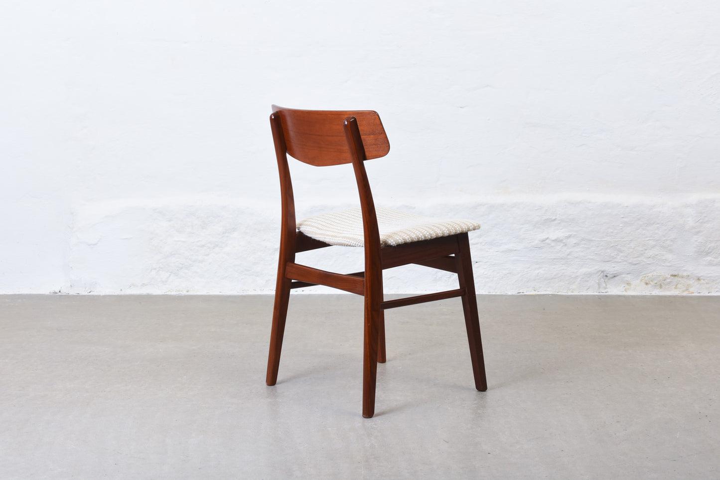 Newly reupholstered: 1960s teak dining chair