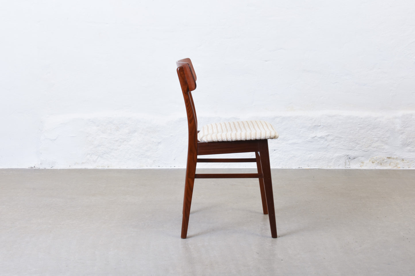 Newly reupholstered: 1960s teak dining chair