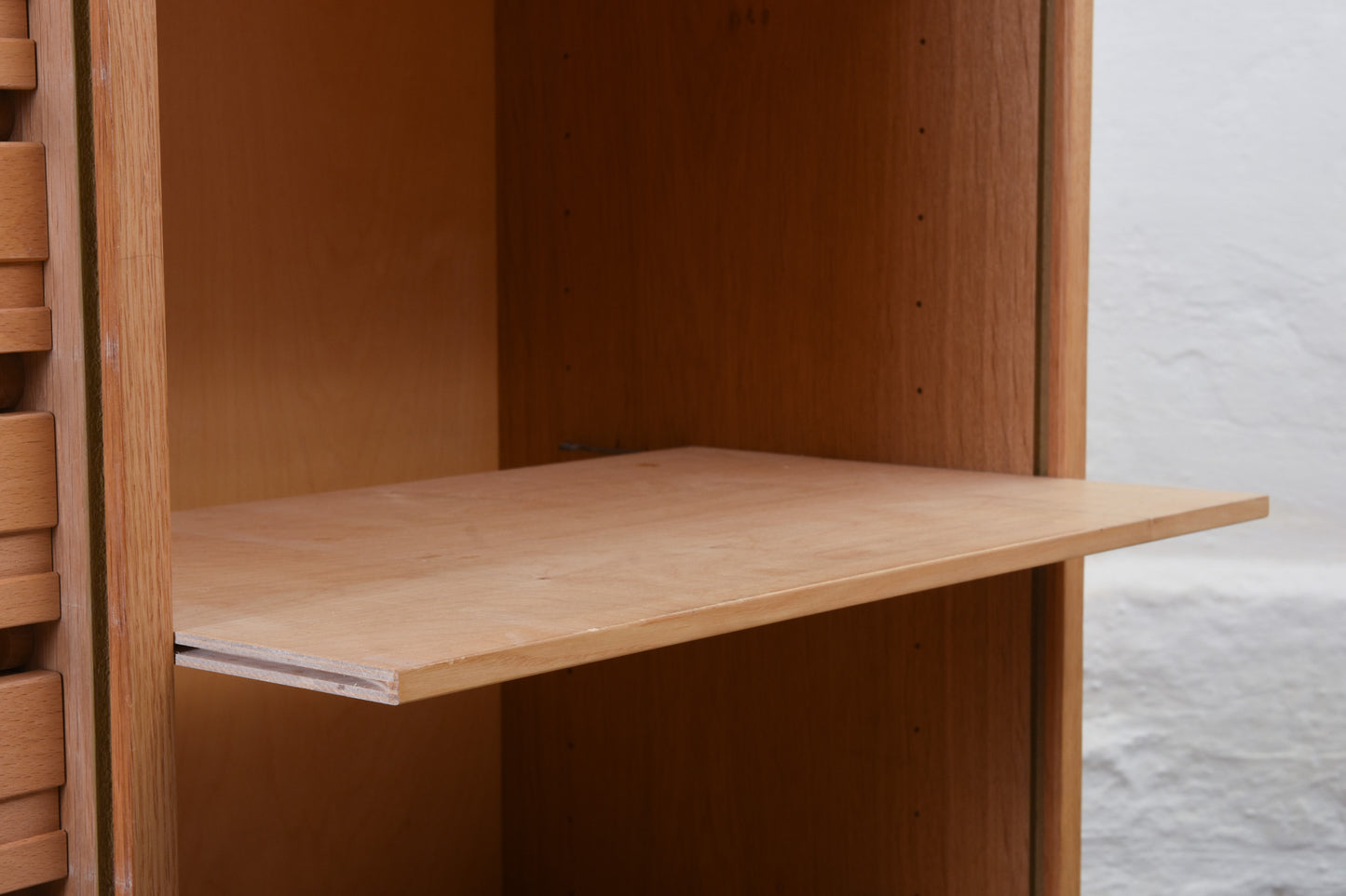 1980s double-fronted archive cabinet in oak