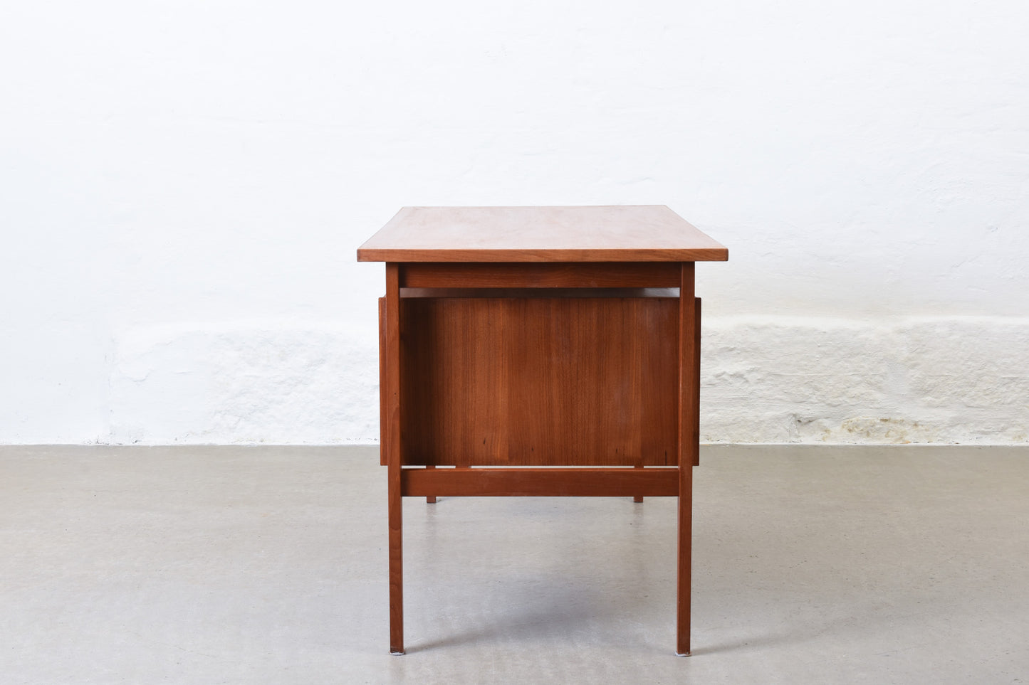 1960s twin pedestal desk in teak