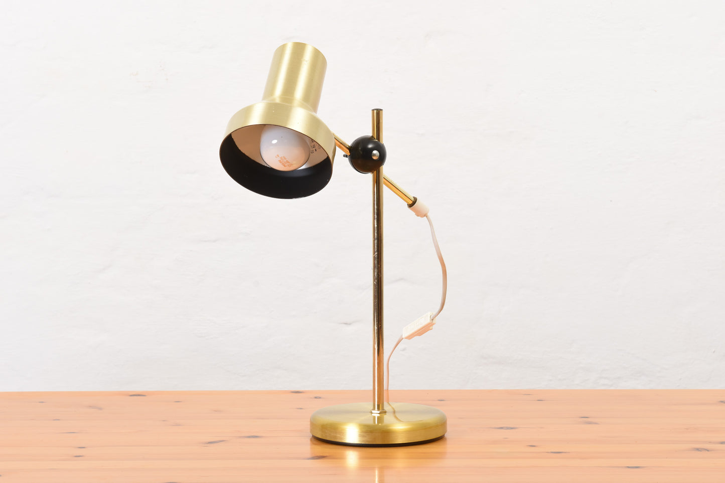 1960s Swedish brass table lamp