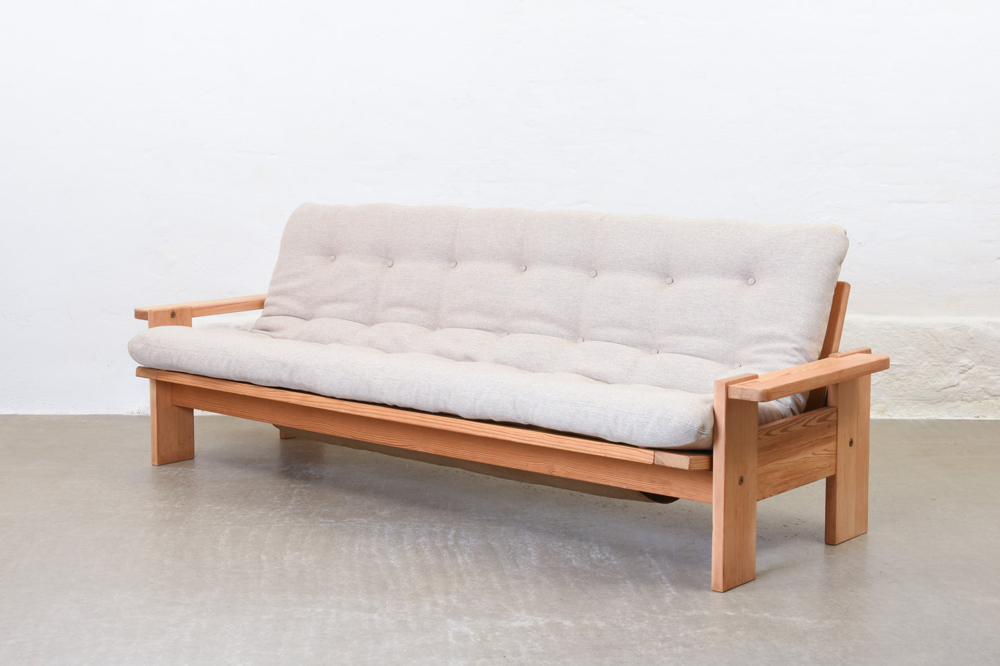 Newly reupholstered: 1970s sofa bed by Yngve Ekström