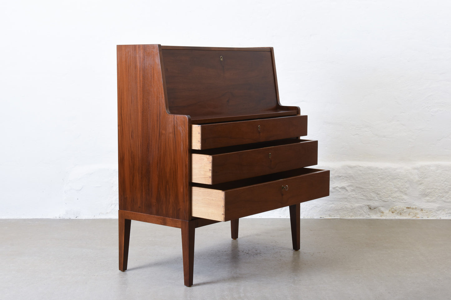 1950s secretary in walnut