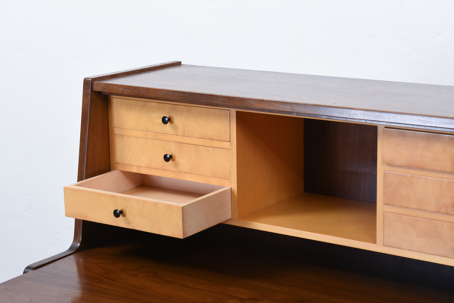 1950s secretary in walnut