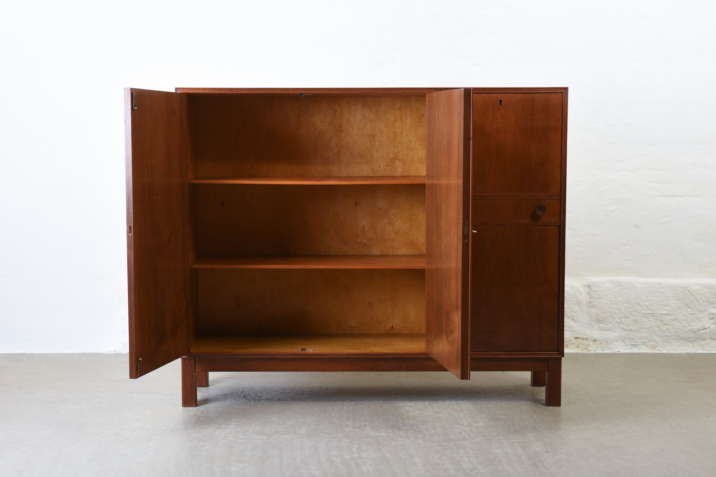 1940s storage cabinet in walnut