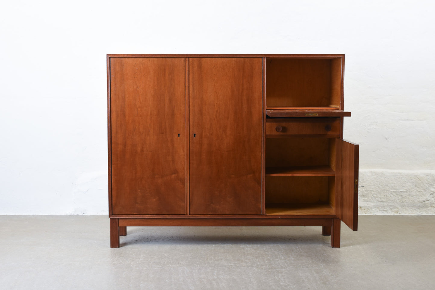 1940s storage cabinet in walnut