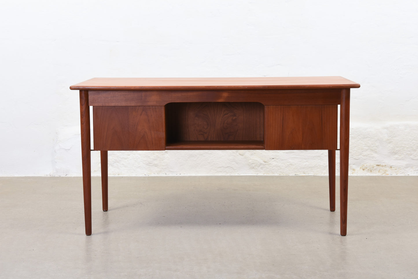 1960s twin pedestal desk in teak