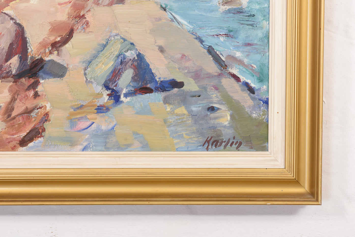 Oil painting by Rasmus Karlin - 1950s
