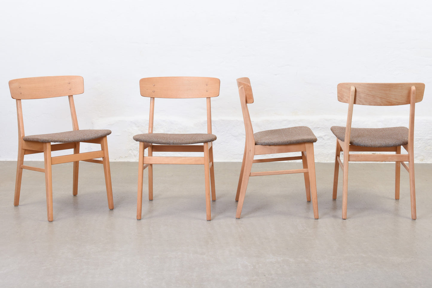 1960s set of four oak chairs by Farstrup Møbler