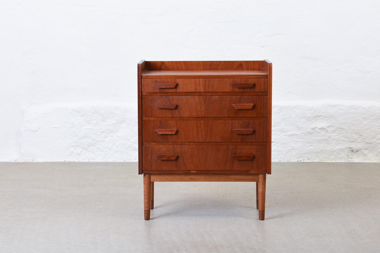 1960s hallway chest in teak + oak