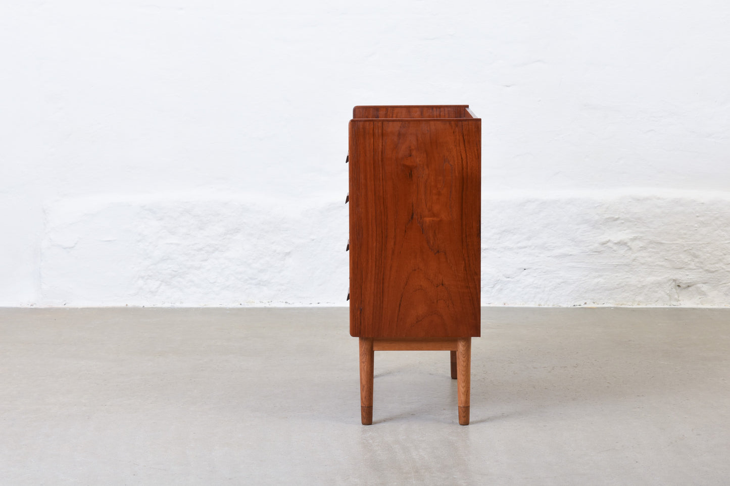 1960s hallway chest in teak + oak
