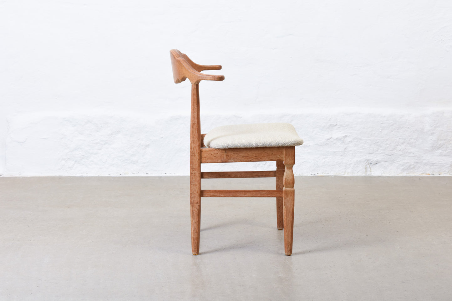 Newly reupholstered: 1960s oak chair by Henning Kjærnulf