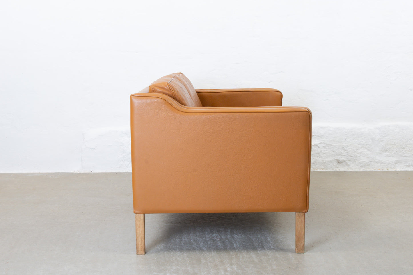 1980s cognac leather two seater