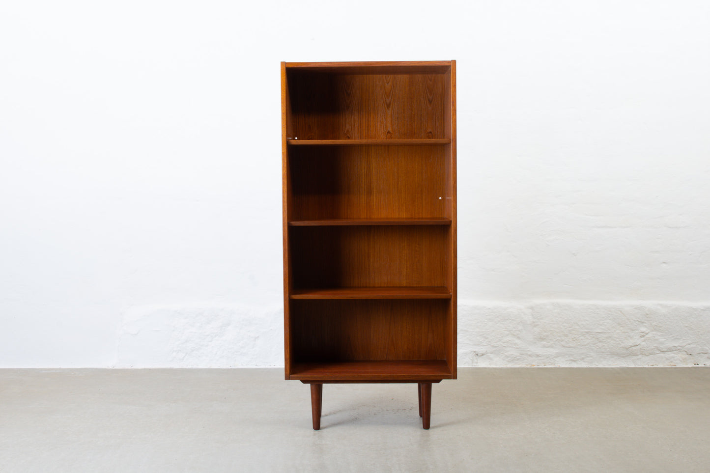 1960s tall teak bookshelf