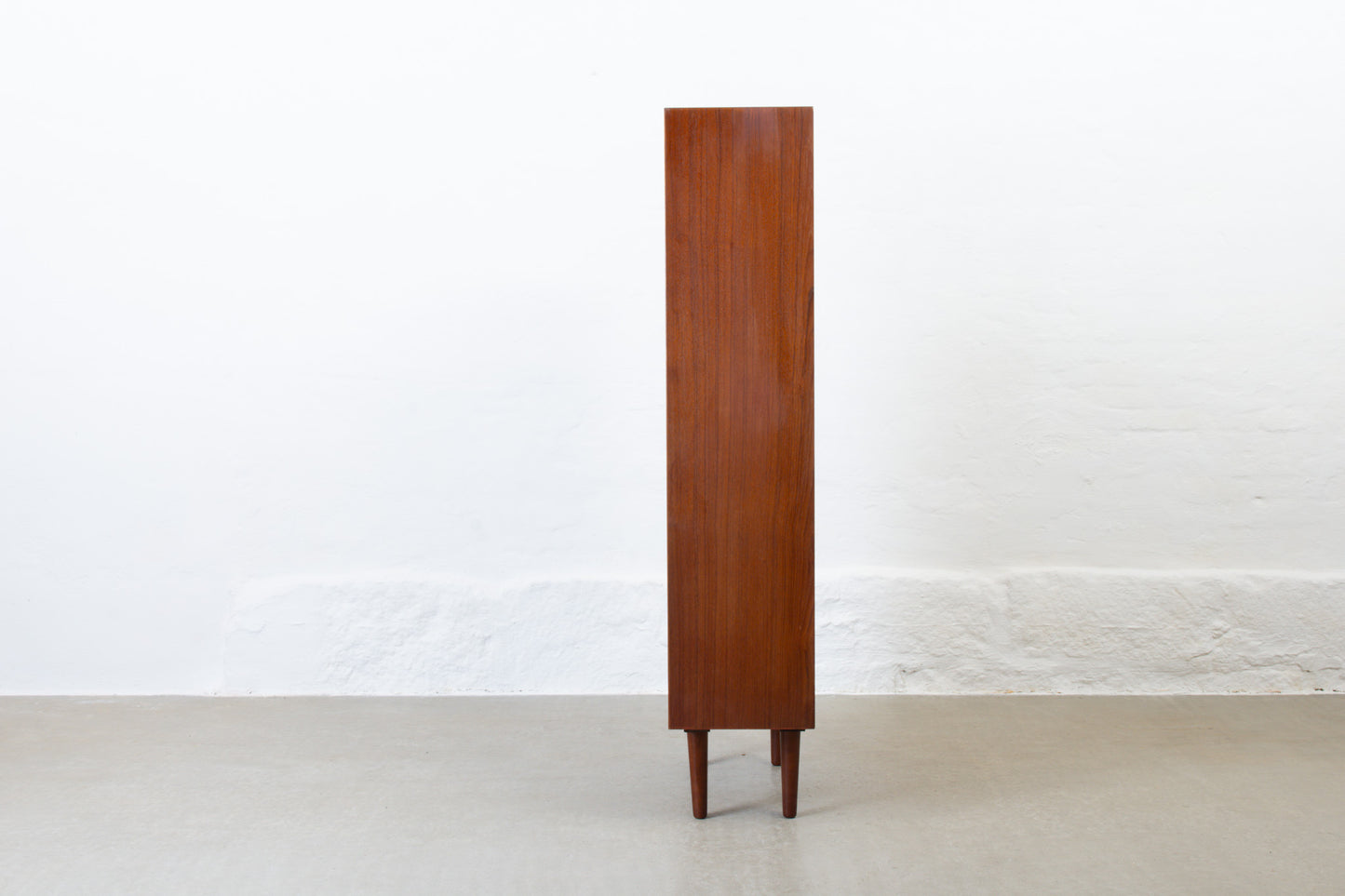 1960s tall teak bookshelf