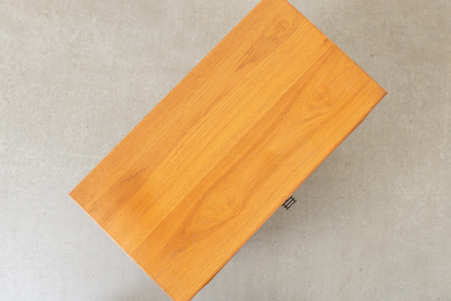 1960s low teak chest of three drawers - 65H cm