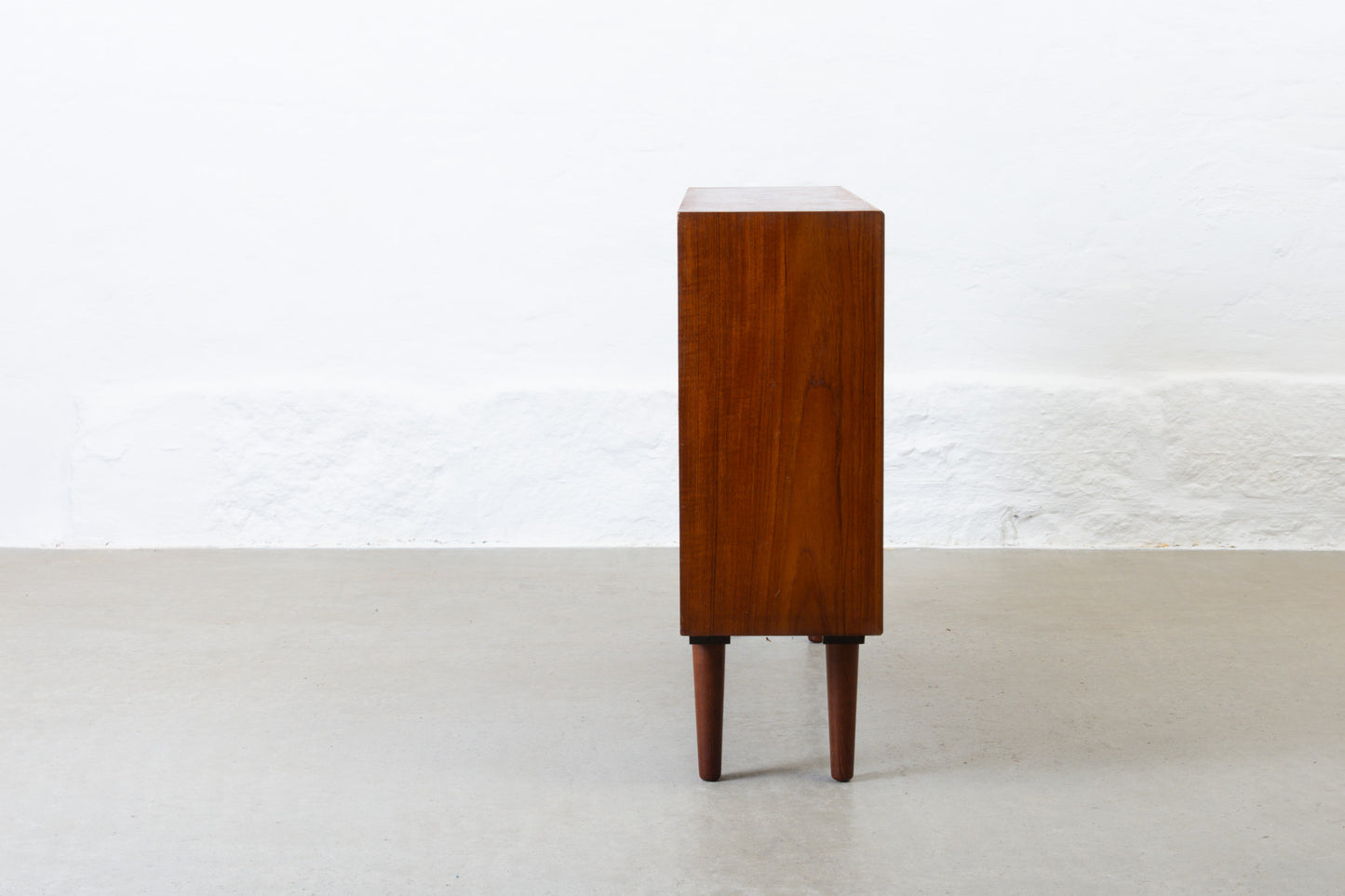 1960s low teak bookshelf
