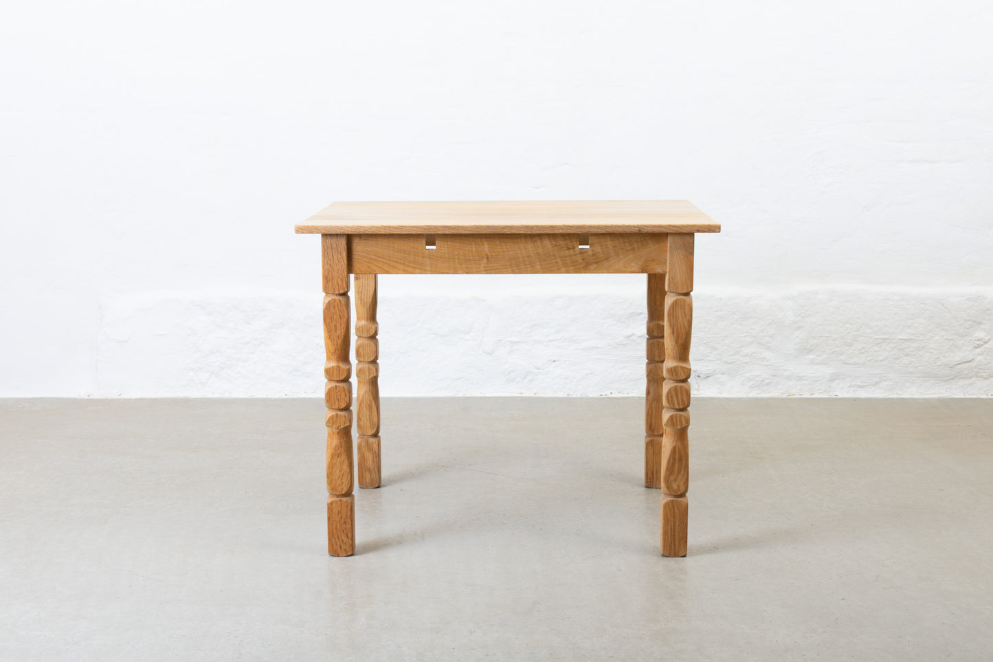 1970s extending square dining table in oak