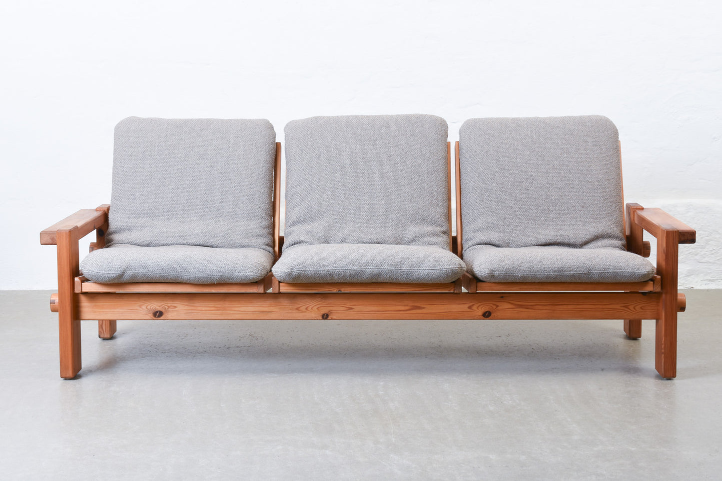 Newly reupholstered: 1970s three seat sofa by Yngve Ekström