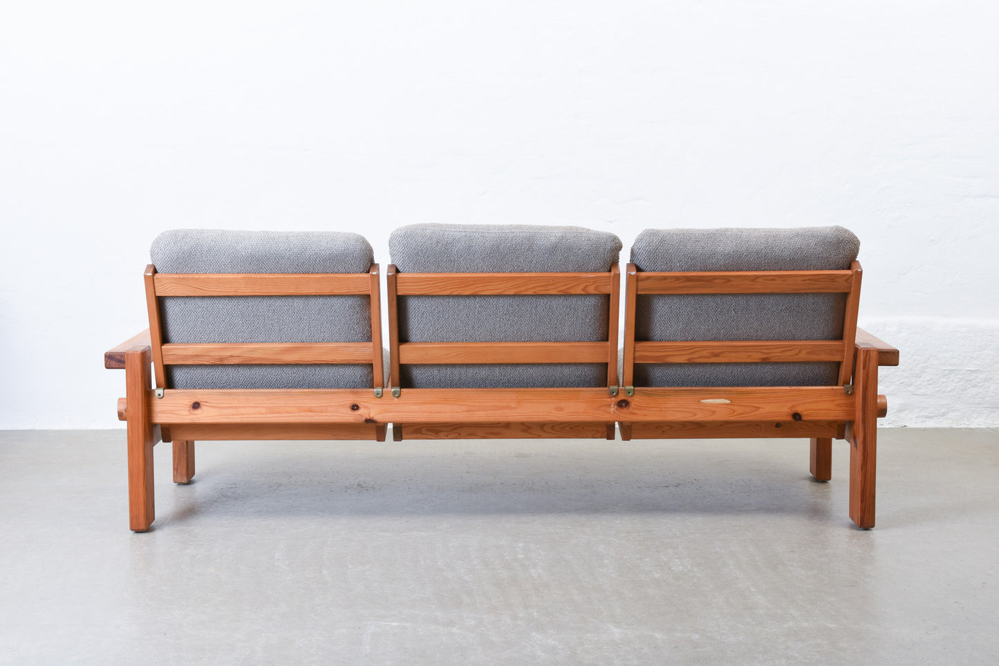 Newly reupholstered: 1970s three seat sofa by Yngve Ekström