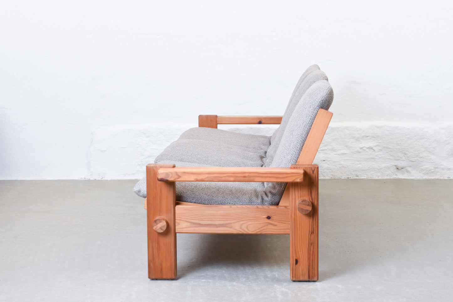 Newly reupholstered: 1970s three seat sofa by Yngve Ekström