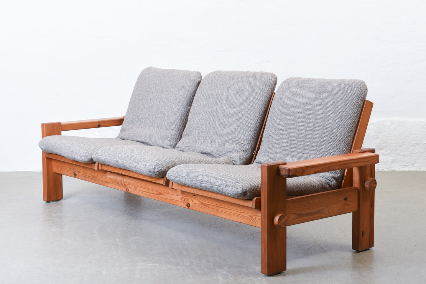 Newly reupholstered: 1970s three seat sofa by Yngve Ekström