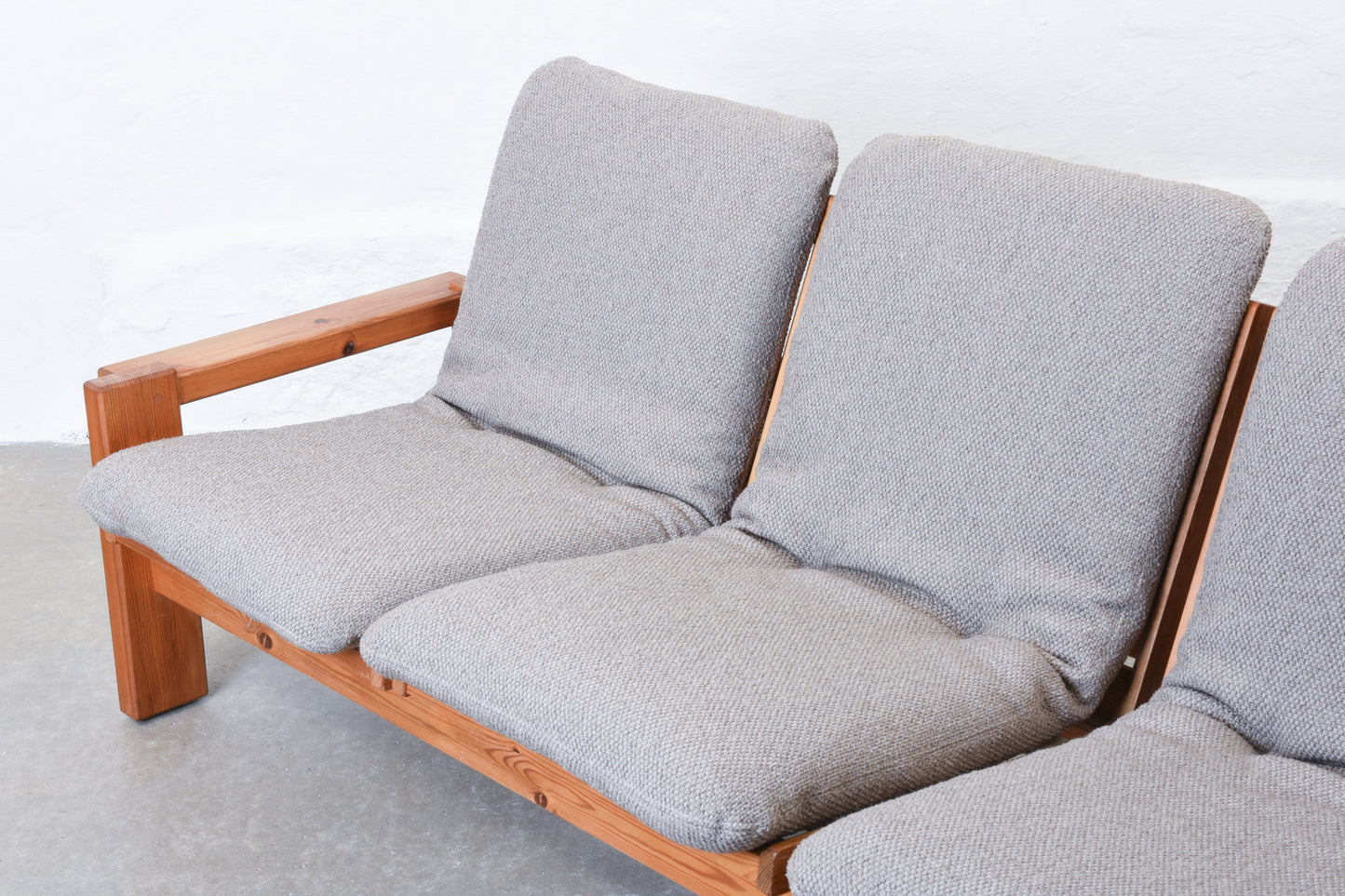 Newly reupholstered: 1970s three seat sofa by Yngve Ekström