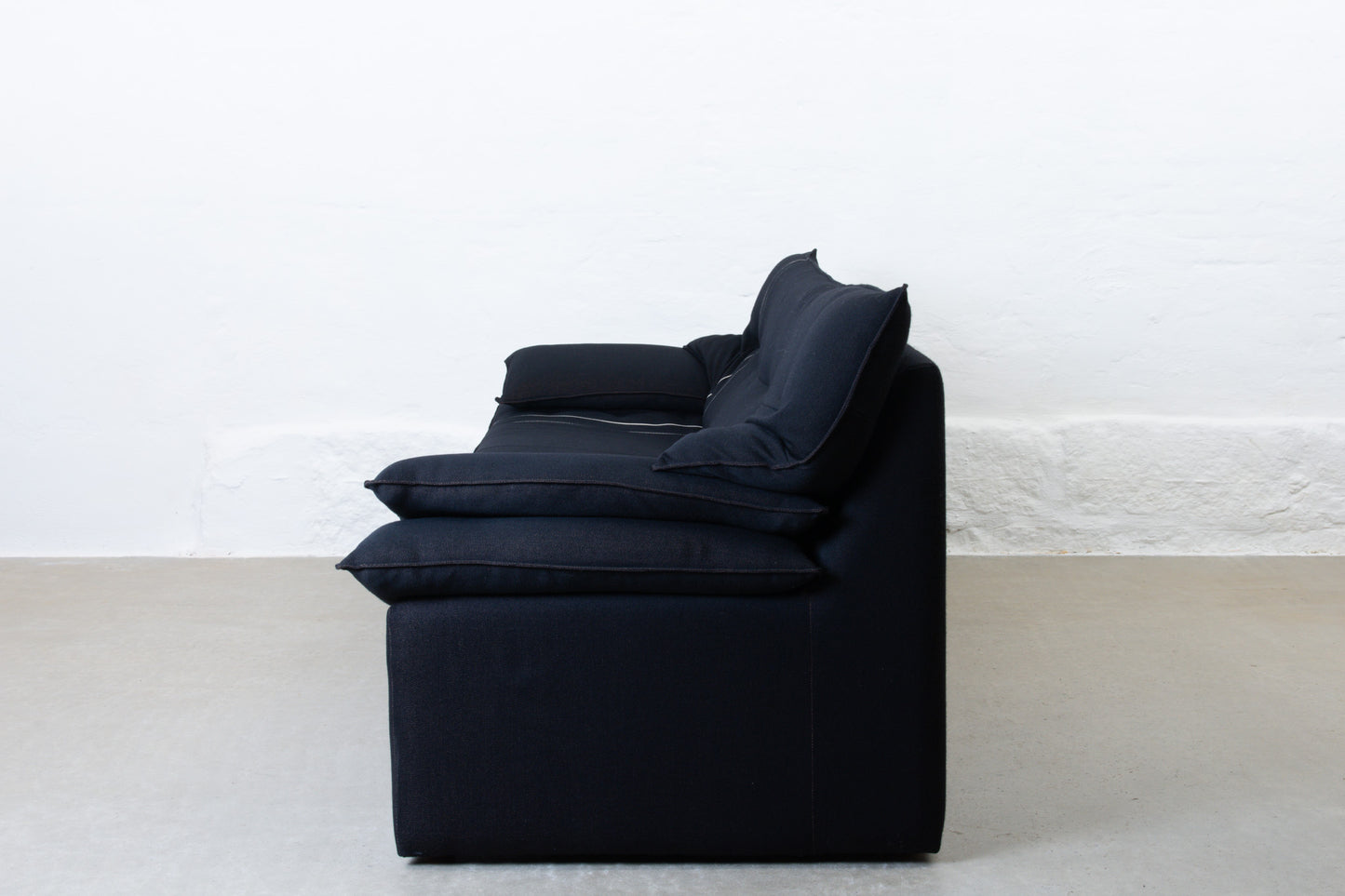 1980s three seat sofa in wool