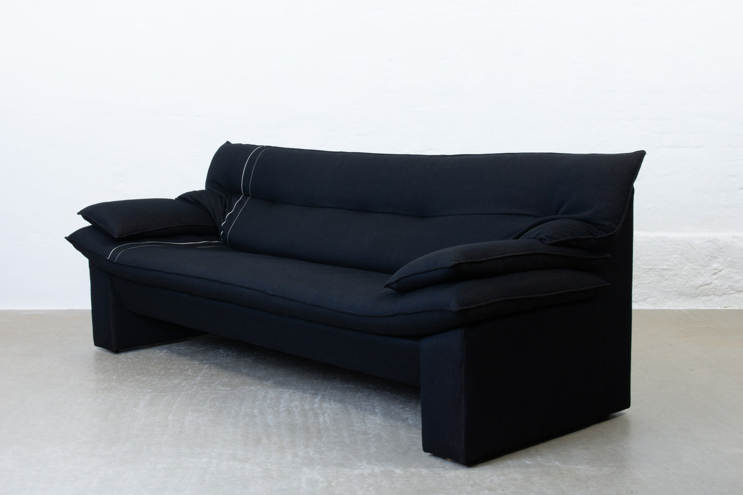 1980s three seat sofa in wool