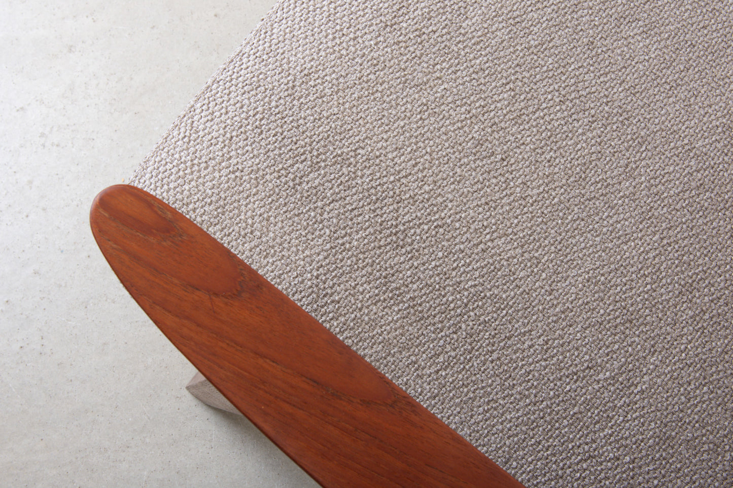 Newly reupholstered: 1960s teak lounge chair