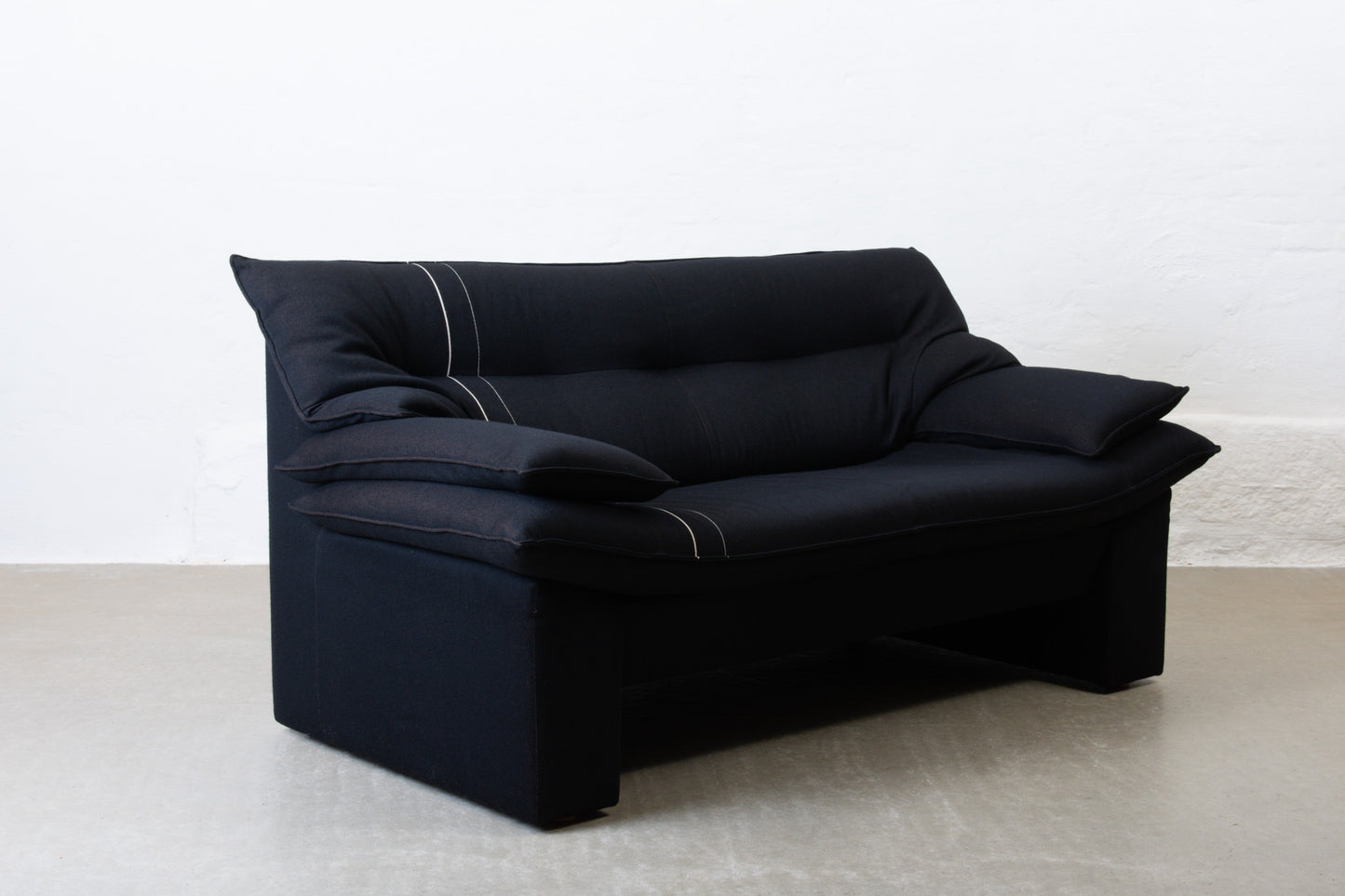 1980s two seat sofa in wool