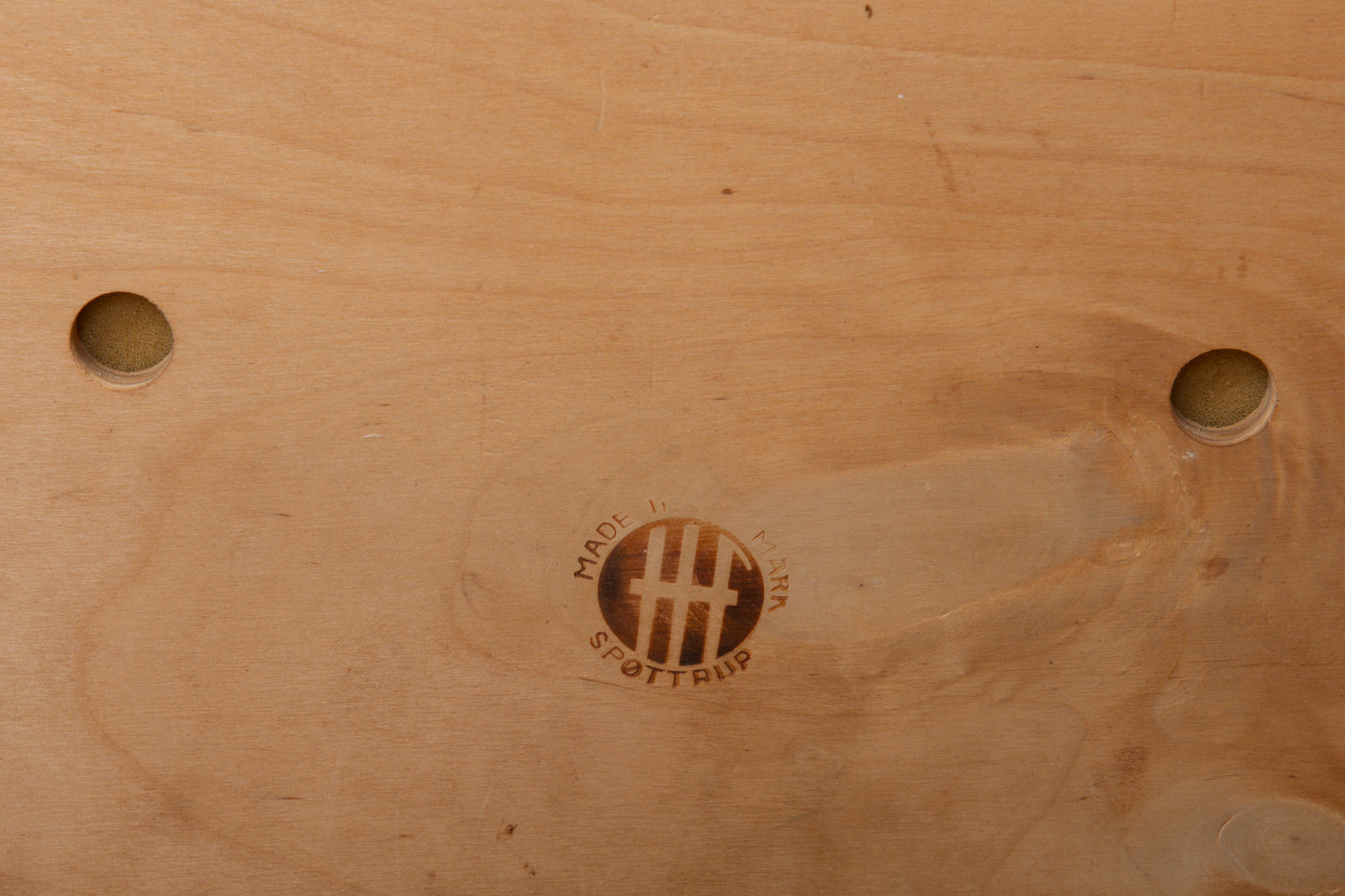 Newly reupholstered: 1960s teak foot stool by Hugo Frandsen