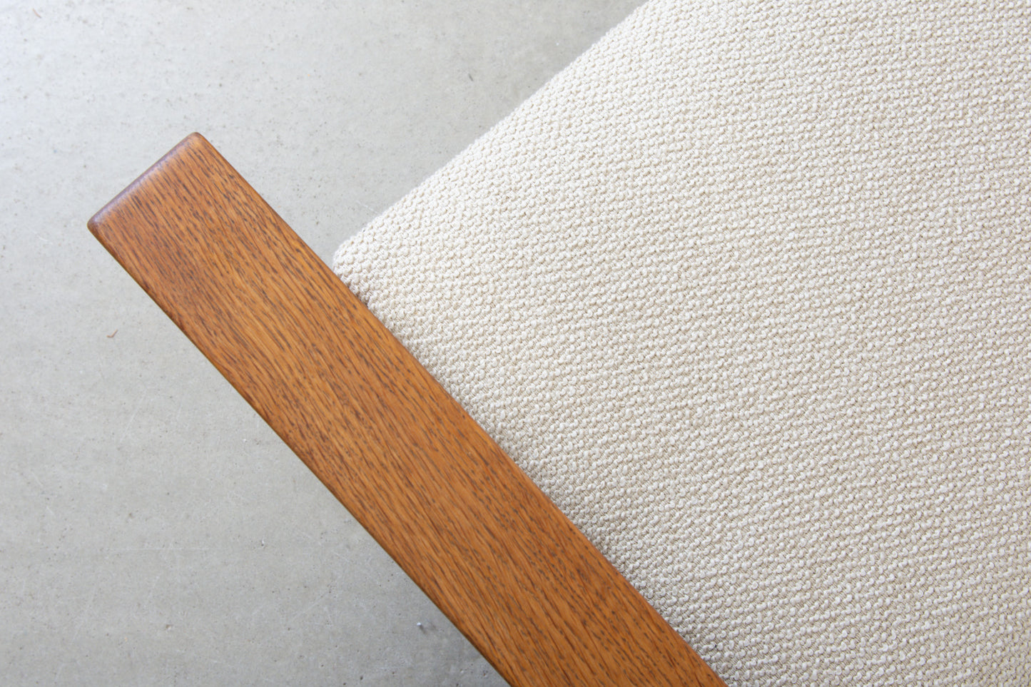 Newly reupholstered: 1960s oak armchair by Kurt Østervig