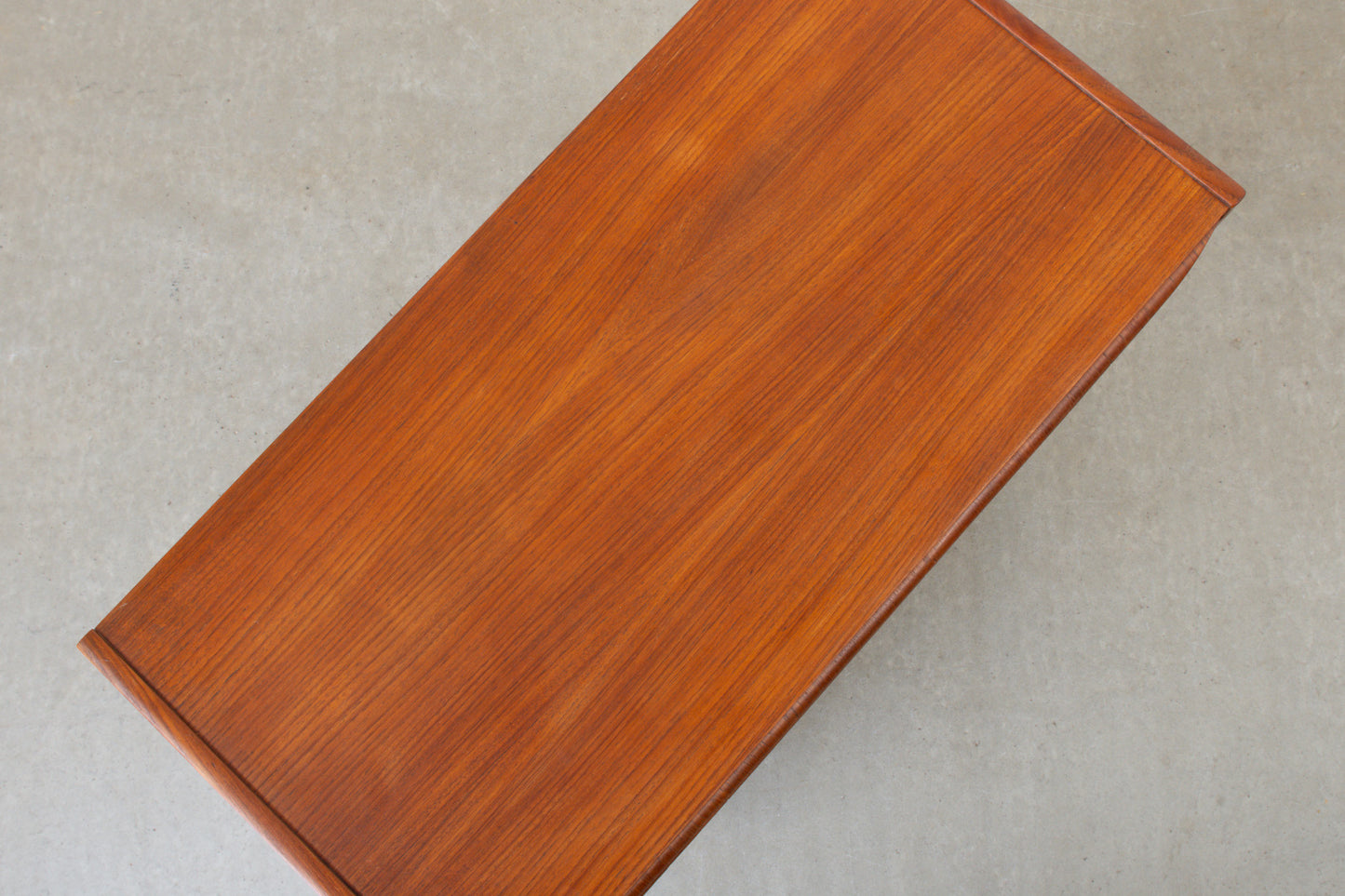 1960s teak chest with lipped handles