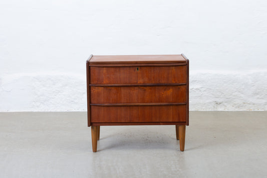1960s low chest of drawers in teak